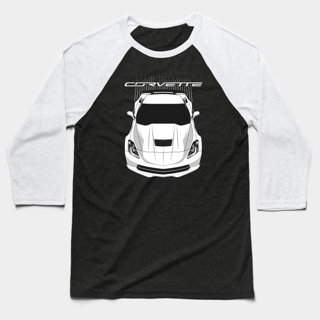 Corvette C7 - White Baseball T-Shirt by V8social